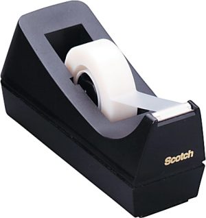 Scotch® Desk Tape Dispenser, 100% Recycled, Black
