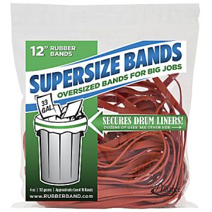Alliance® SuperSize Bands®, 12" x 1/4", Red, Bag Of 18