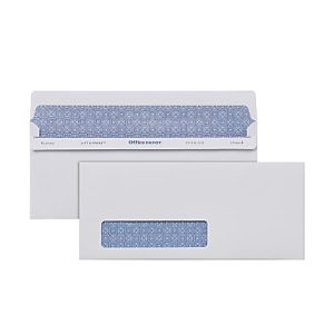 Office Depot® Brand #10 Lift & Press® Premium Security Envelopes, Left Window, Self Seal, 100% Recycled, White, Box Of 500