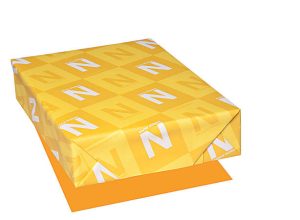 Astrobrights® Color Multi-Use Printer & Copier Paper, Letter Size (8 1/2" x 11"), Ream Of 500 Sheets, 24 Lb, Cosmic Orange