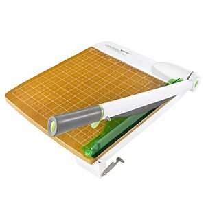 Westcott CarboTitanium Guillotine Heavy-Duty Trimmer, 12", White/Green