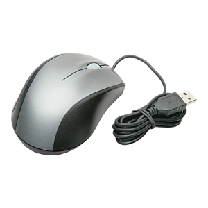 SKILCRAFT Optical Ergonomic Mouse, Black/Silver (AbilityOne 7025-01-618-4138 )