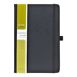 Eccolo Cool Jazz Journal, 5 1/2" x 8", Ruled, 192 Pages, Black