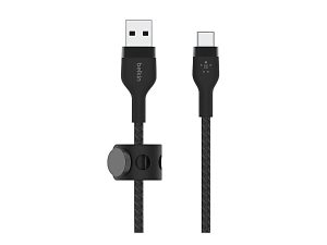Belkin BoostCharge Pro Flex Braided USB-A To Lightning Cable, 1M/3.3FT, Black