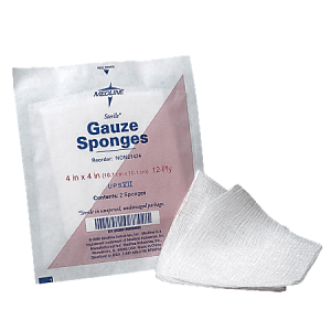Medline Sterile Gauze Sponges, 4" x 4", 12-Ply, Box Of 50