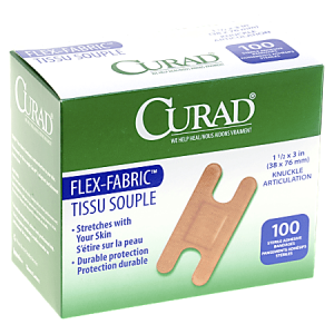 Medline Adhesive Knuckle Bandages, 1 1/2" x 3", Box Of 100