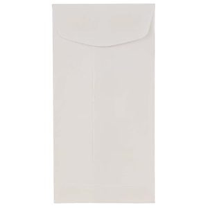 JAM Paper Envelopes, Policy, #7 3/4, Gummed Seal, White, Pack Of 25