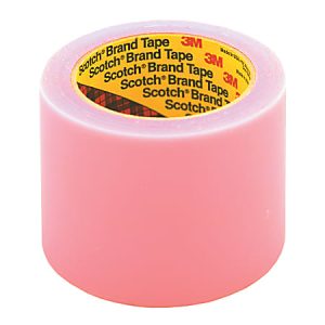 3M 821 Label Protection Tape, 4" x 72 Yd., Pink, Case Of 8