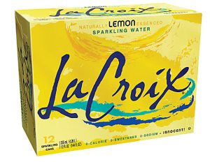 LaCroix Core Sparkling Water with Natural Lemon Flavor, 12 Oz, Case of 12 Cans