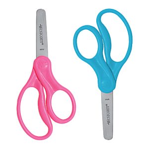 Westcott Hard Handle Kids Value Scissors, 5", Blunt, Assorted Colors, Pack Of 2