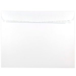JAM Paper Booklet Envelopes, 10" x 13", Peel & Seal Closure, White, Pack Of 25 Envelopes