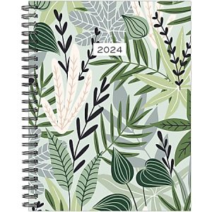 2024 Willow Creek Press Weekly/Monthly Softcover Planner, 8-1/2" x 11", Green Goddess, January To December