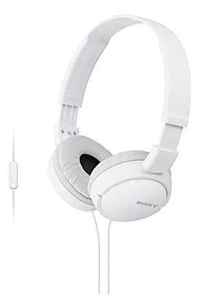 Sony ZX On-Ear Monitor Headphones, White, MDRZX110AP/W