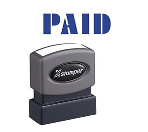 Xstamper PAID Title Stamp, 100000 Impressions, Blue