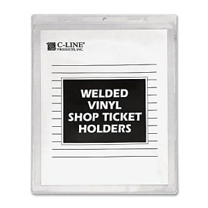 C-Line Vinyl Shop Seal Ticket Holders, 8 1/2" x 11", Box Of 50