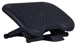 Mount-It! Ergonomic Adjustable Office Footrest, 18" x 14", Black