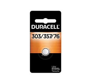 Duracell Silver Oxide 303/357 Button Battery, Pack of 1