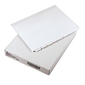 Avery Plain Tab Write-On Dividers, 8 1/2" x 11", White, 8-Tab, Case Of 24