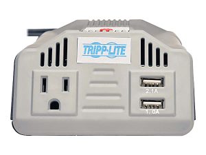 Tripp Lite Ultra-Compact Car Inverter 200W 12V DC to 120V AC 2 USB Charging Ports 1 Outlet - DC to AC power inverter + battery charger - 12 V - 200 Watt - output connectors: 2