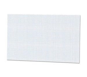 Ampad Graph Pad - 50 Sheets - Both Side Ruling Surface - 15 lb Basis Weight - Tabloid - 11" x 17" - White Paper - Chipboard Backing, Smudge Resistant - 1 / Pad