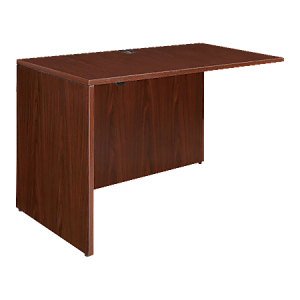 Lorell Essentials 42"W Reverse Desk Return Shell, Mahogany