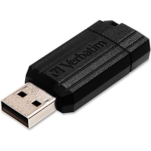 Verbatim PinStripe USB Flash Drive, 8GB, Black
