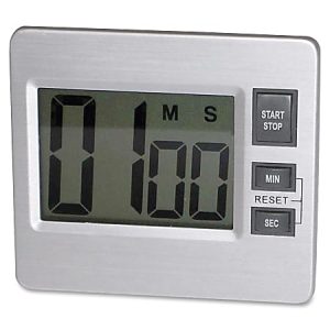 Tatco Desktop Digital Timer, Silver/Black