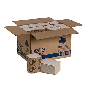 Georgia-Pacific Dixie Ultra 2-Ply Interfold Napkin Dispenser Refills, 6 1/2" x 5", Brown, 250 Napkins Per Pack, Case Of 24 Packs