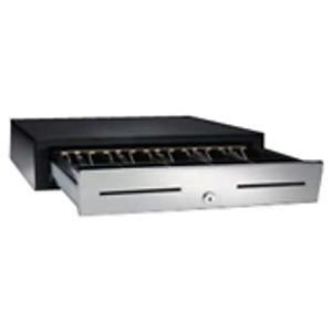APG Cash Drawer Vasario Series Cash Drawer - 5 Bill - 5 Coin - 2 Media SlotPrinter Driven - Black - 4.3" Height x 16.2" Width x 16.3" Depth