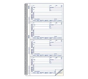 Rediform Memo Style Phone Message Book, 2 Part, Book Of 400 Messages, Blue