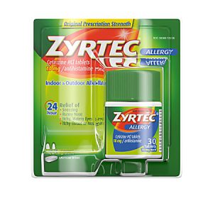 Zyrtec Allergy Relief Tablets, Box of 30