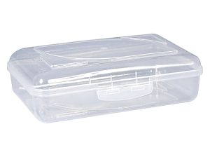 Cra-Z-Art Plastic School Box, 2-3/16”H x 5-3/16”W x 8”D, Clear