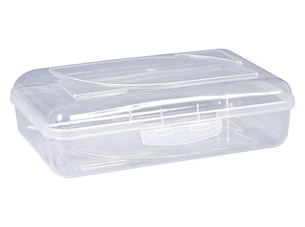 Cra-Z-Art Plastic School Box, 2-3/16”H x 5-3/16”W x 8”D, Clear