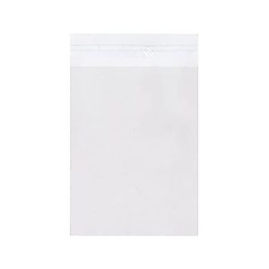 JAM Paper Self-Adhesive Cello Sleeve Envelopes, 5 7/16" x 7 3/8", Clear, Pack Of 100