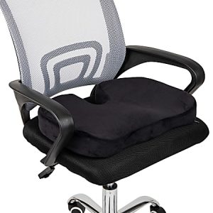 Mind Reader Harmony Collection Orthopedic Memory Foam Seat Cushion, 2-3/4"H x 13-1/2"W x 18"D, Black