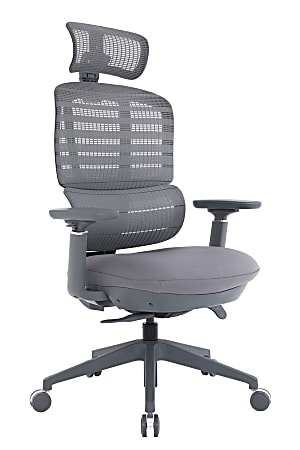 WorkPro Momentum Ergonomic Mesh/Mesh Active High-Back Chair, Gray/Gray, BIFMA Compliant