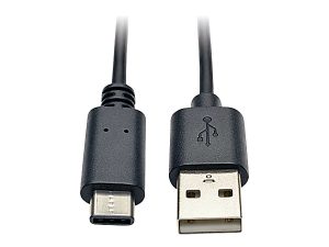 Tripp Lite 3ft USB 2.0 Hi-Speed Cable A Male to USB Type-C USB-C Male 3' - USB cable - 24 pin USB-C (M) to USB (M) - USB 2.0 - 3 ft - molded - black