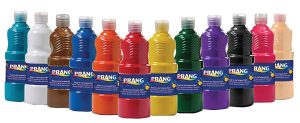 Prang Ready-To-Use Tempera Paint, 16 Oz., Assorted Colors, Pack Of 12