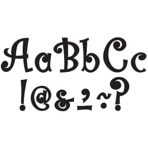 Teacher Created Resources Bling Letters With Jewels, 7", Black, Pack Of 202