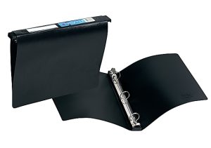 Avery Hanging Round-Ring Storage 3-Ring Binder, 1" Round Rings, Black