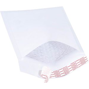 Office Depot Brand White Self-Seal Bubble Mailers, #0, 6" x 10", Pack Of 25