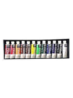 Liquitex Basics Value Series Acrylic Colors, 0.74 Oz, Assorted Colors, Set Of 12