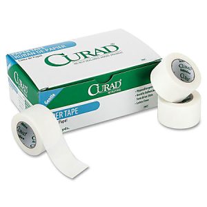 Curad Paper Adhesive Tape, 1" x 10 Yd, White, Box Of 12