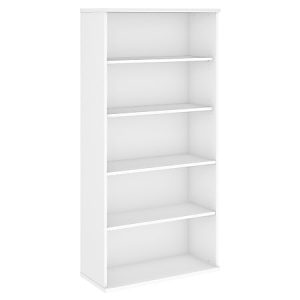 Bush Business Furniture Studio C 73"H 5-Shelf Bookcase, White, Standard Delivery
