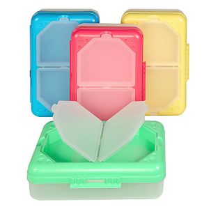 C-Line Plastic Storage Box, 8-1/4"H x 5-7/16"W x 2-7/16"D, Assorted Colors