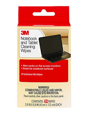 3M Notebook Screen Cleaning Wipes, Pack Of 24