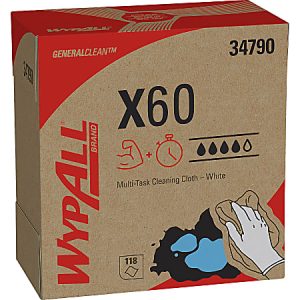 Kimberly-Clark Professional™ Wipers WypAll™ X60 Pop-Up™ Box, 9 1/10" x 16 4/5", Box Of 126