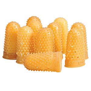 Swingline® Rubber Fingertips, #11 1/2, 5/8" Diameter, Amber, Box Of 12