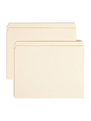 Smead File Folders, Letter Size, Straight Cut, Manila, Pack Of 100