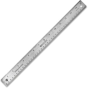 Westcott Stainless Steel Ruler, 15"/38cm